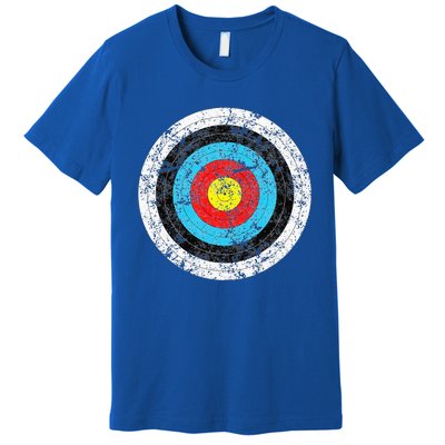 Vintage Archery Target Prank Bulls Eye Funny Prank Gift Premium T-Shirt