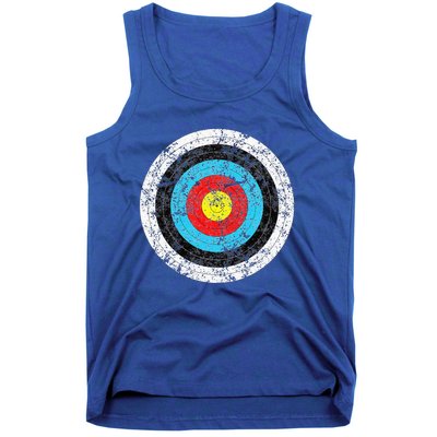 Vintage Archery Target Prank Bulls Eye Funny Prank Gift Tank Top