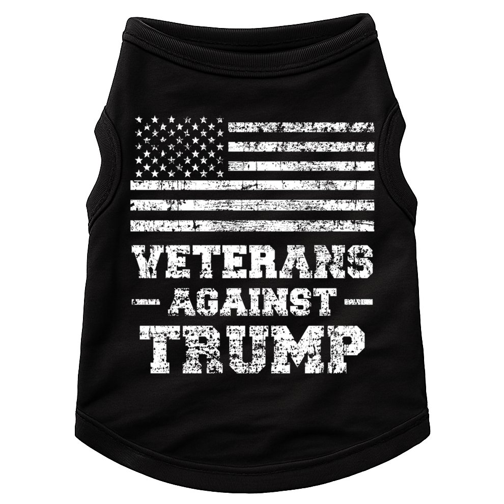 Veterans Against Trump Military Vet Anti Trump Flag Gift Funny Gift Doggie Tank
