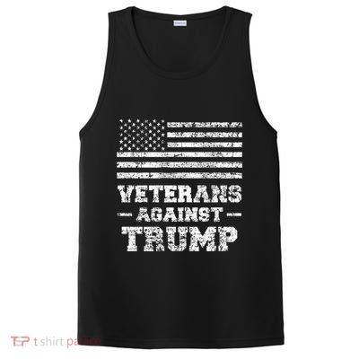 Veterans Against Trump Military Vet Anti Trump Flag Gift Funny Gift PosiCharge Competitor Tank