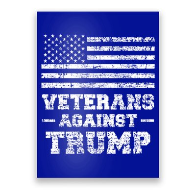 Veterans Against Trump Military Vet Anti Trump Flag Gift Funny Gift Poster