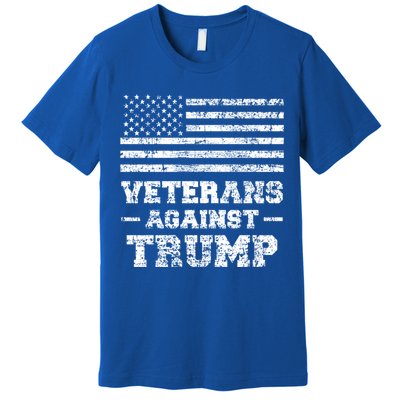 Veterans Against Trump Military Vet Anti Trump Flag Gift Funny Gift Premium T-Shirt