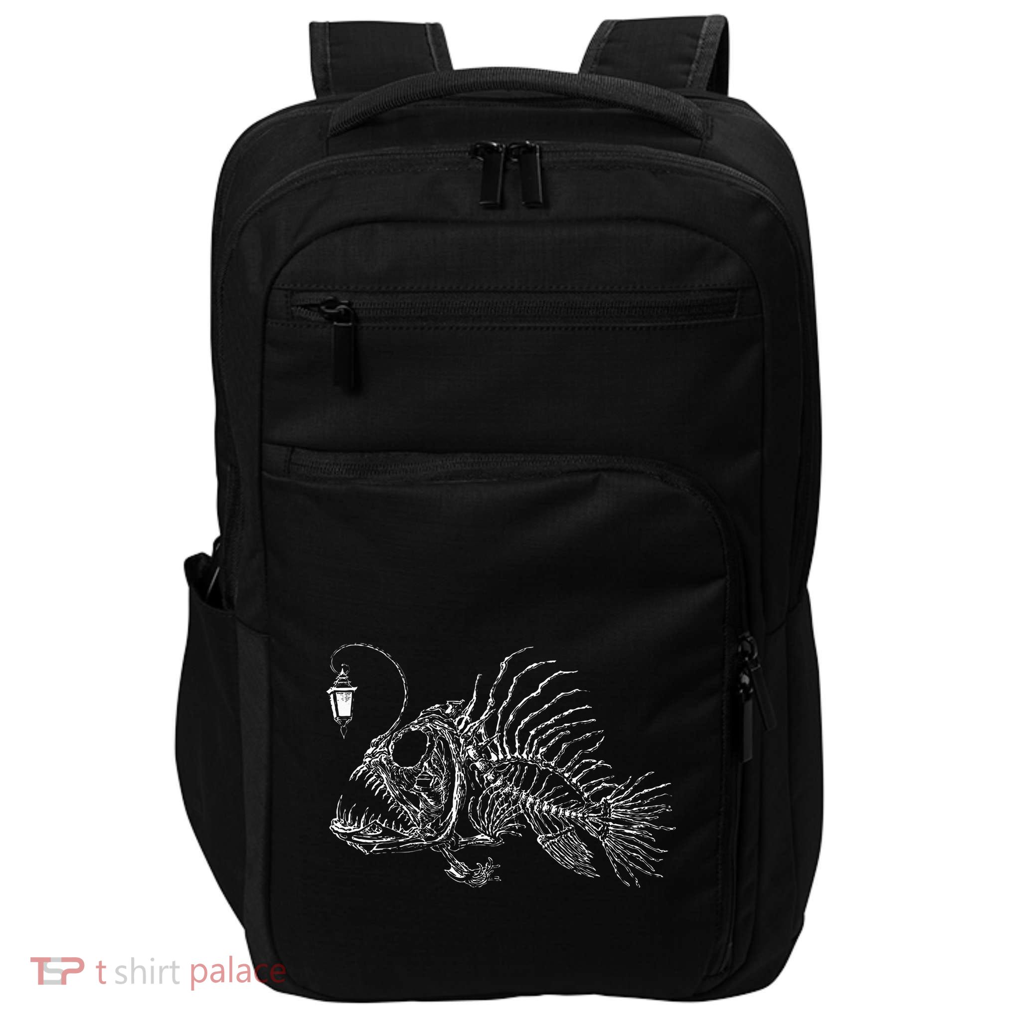 Vintage Angus The Anglerfish Skeleton Cottagecore Aesthetic Impact Tech Backpack