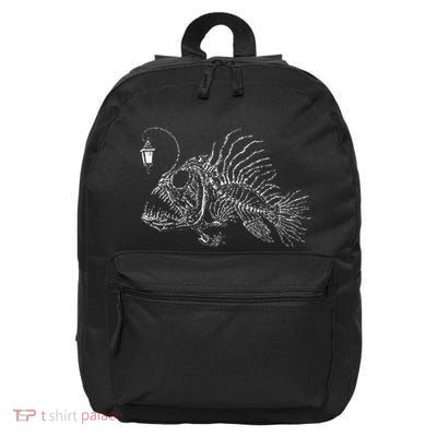 Vintage Angus The Anglerfish Skeleton Cottagecore Aesthetic 16 in Basic Backpack