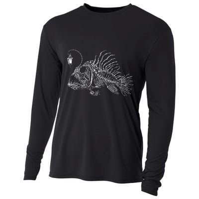Vintage Angus The Anglerfish Skeleton Cottagecore Aesthetic Cooling Performance Long Sleeve Crew