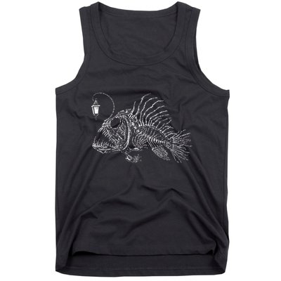 Vintage Angus The Anglerfish Skeleton Cottagecore Aesthetic Tank Top