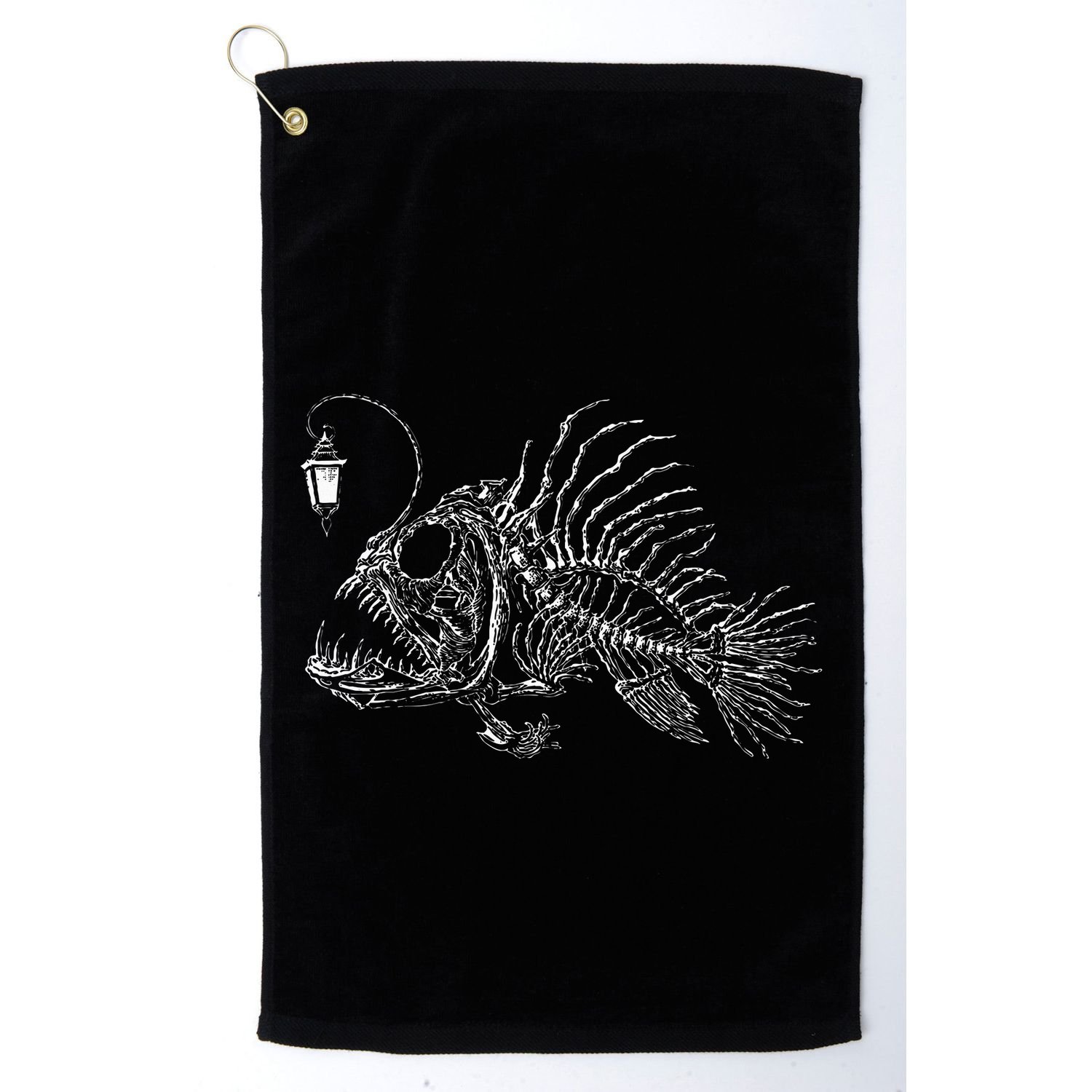 Vintage Angus The Anglerfish Skeleton Cottagecore Aesthetic Golf Towel