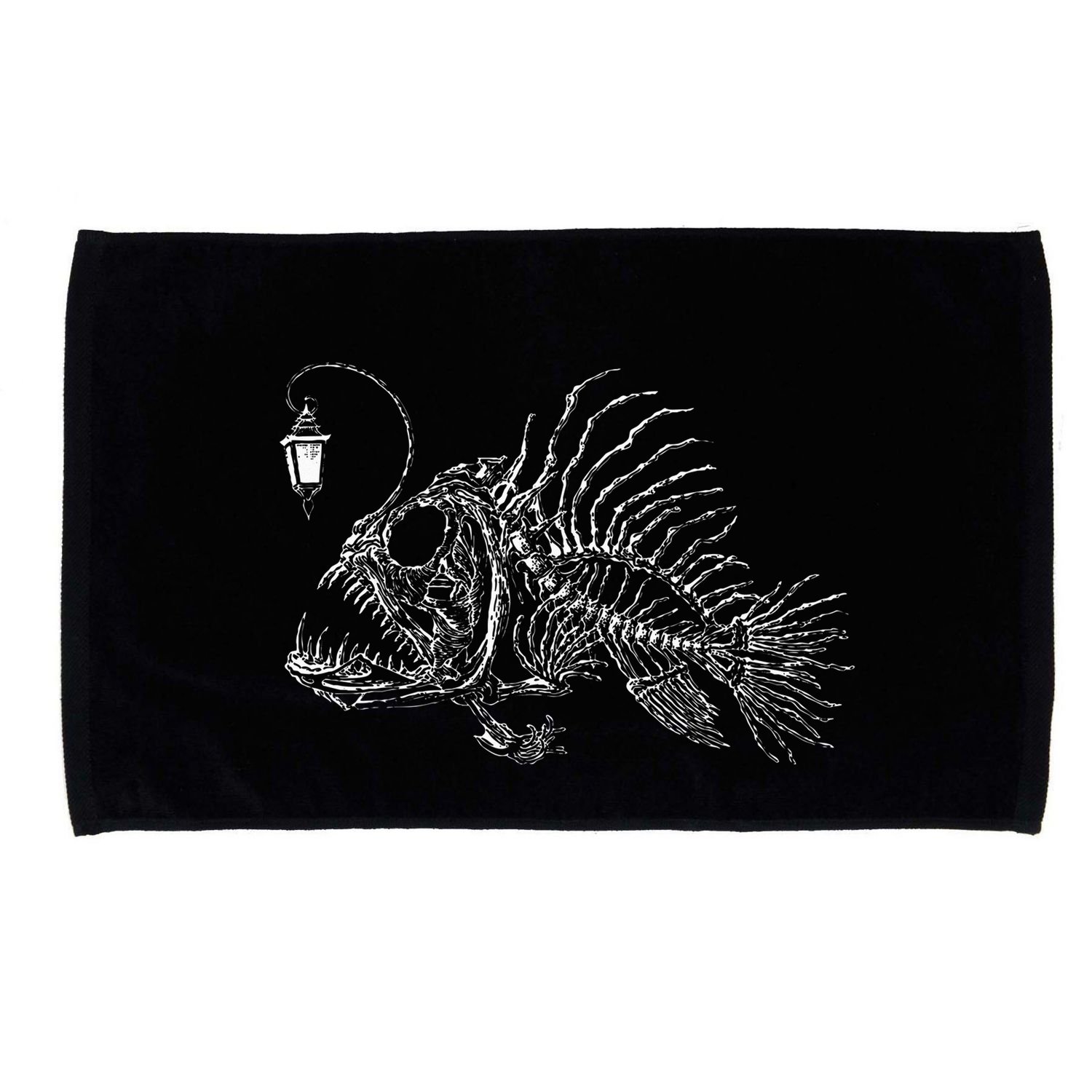 Vintage Angus The Anglerfish Skeleton Cottagecore Aesthetic Microfiber Hand Towel