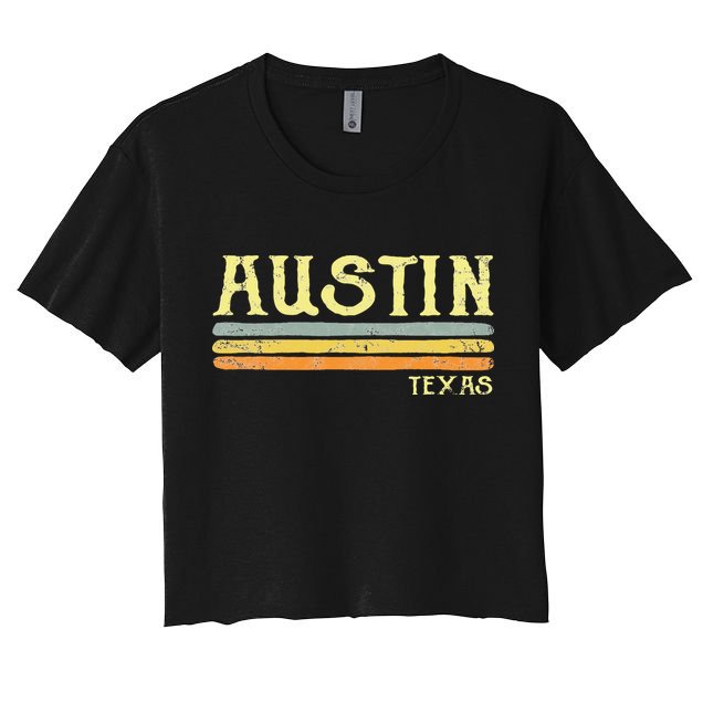 Vintage Austin Texas Tx Retro Love Gift Souvenir Crop Top