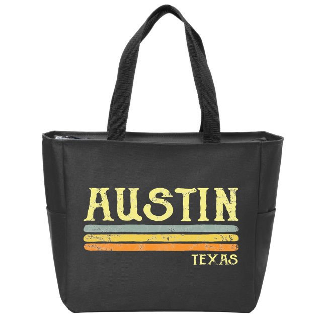 Vintage Austin Texas Tx Retro Love Gift Souvenir Zip Tote Bag