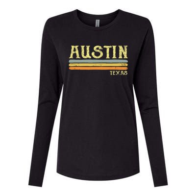 Vintage Austin Texas Tx Cute Gift Retro Love Gift Souvenir Womens Cotton Relaxed Long Sleeve T-Shirt