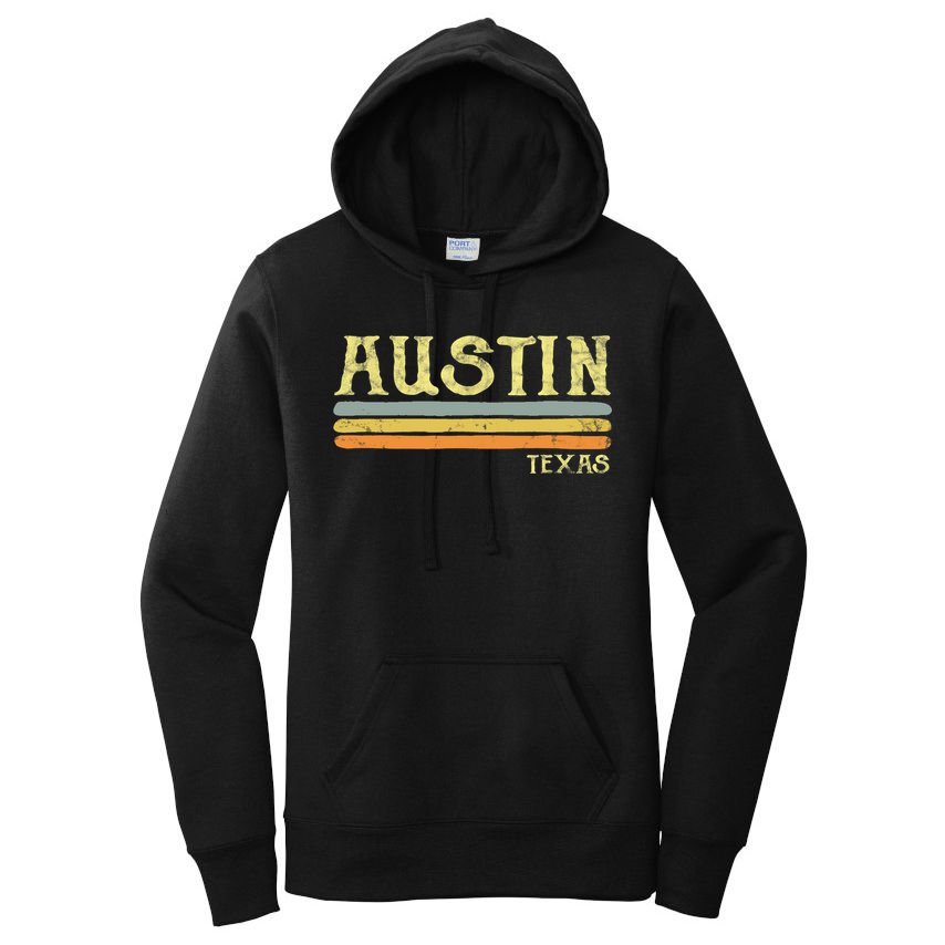 Vintage Austin Texas Tx Cute Gift Retro Love Gift Souvenir Women's Pullover Hoodie