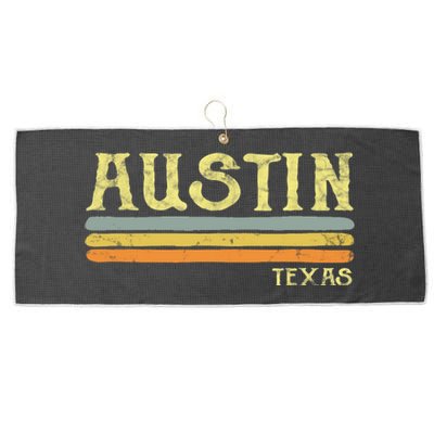 Vintage Austin Texas Tx Cute Gift Retro Love Gift Souvenir Large Microfiber Waffle Golf Towel