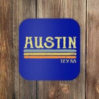 Vintage Austin Texas Tx Cute Gift Retro Love Gift Souvenir Coaster