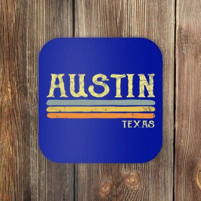 Vintage Austin Texas Tx Cute Gift Retro Love Gift Souvenir Coaster