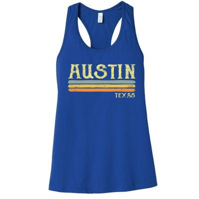 Vintage Austin Texas Tx Cute Gift Retro Love Gift Souvenir Women's Racerback Tank