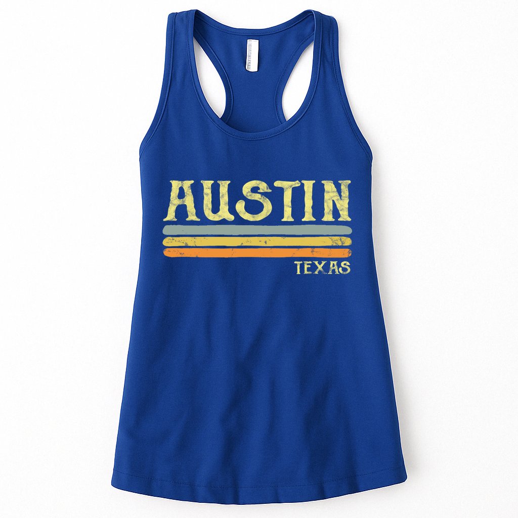 Vintage Austin Texas Tx Cute Gift Retro Love Gift Souvenir Womens Tank Top