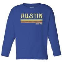 Vintage Austin Texas Tx Cute Gift Retro Love Gift Souvenir Toddler Long Sleeve Shirt