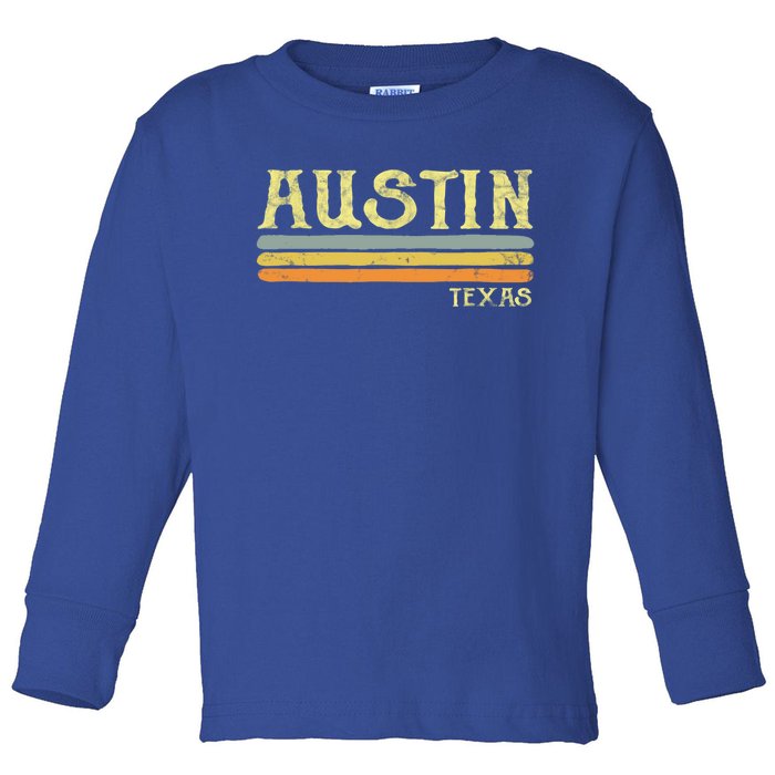 Vintage Austin Texas Tx Cute Gift Retro Love Gift Souvenir Toddler Long Sleeve Shirt