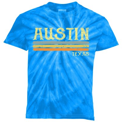 Vintage Austin Texas Tx Cute Gift Retro Love Gift Souvenir Kids Tie-Dye T-Shirt