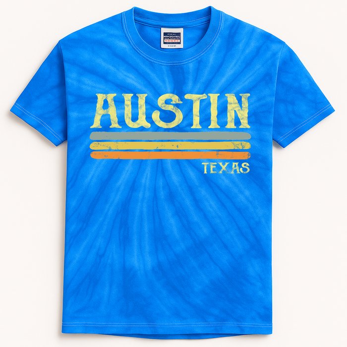 Vintage Austin Texas Tx Cute Gift Retro Love Gift Souvenir Kids Tie-Dye T-Shirt