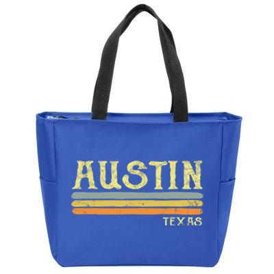 Vintage Austin Texas Tx Cute Gift Retro Love Gift Souvenir Zip Tote Bag