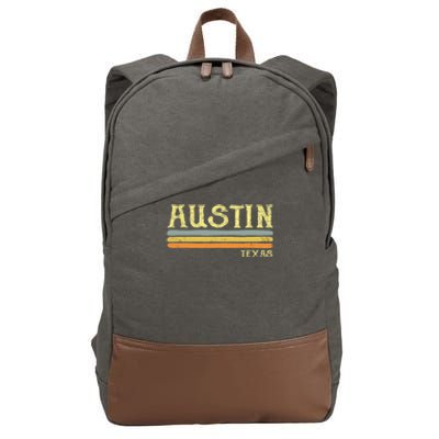 Vintage Austin Texas Tx Cute Gift Retro Love Gift Souvenir Cotton Canvas Backpack