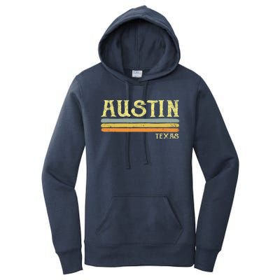 Vintage Austin Texas Tx Cute Gift Retro Love Gift Souvenir Women's Pullover Hoodie