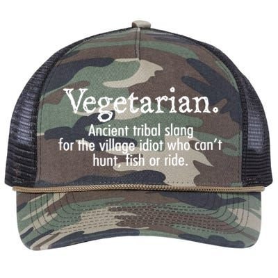 Vegetarian Ancient Tribal Slang Retro Rope Trucker Hat Cap