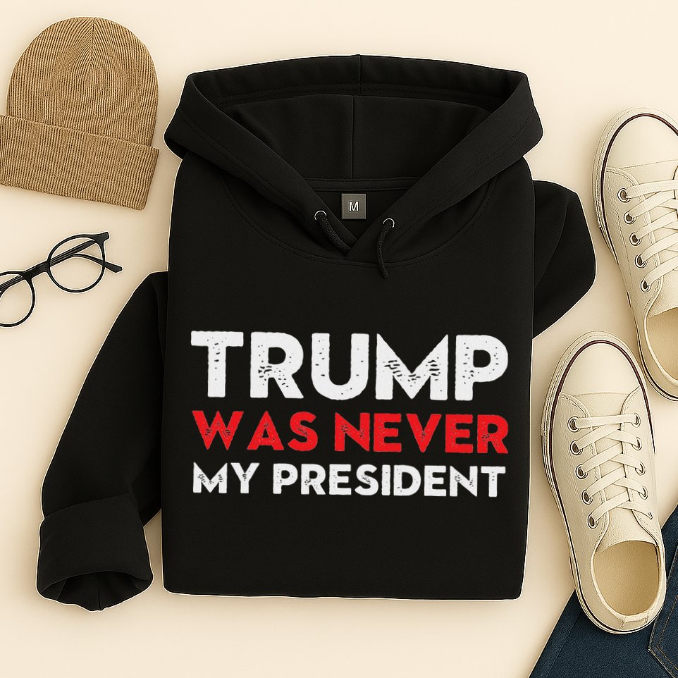 Vintage Anti Trump Was Never My President Trump Lost 8645 Hoodie