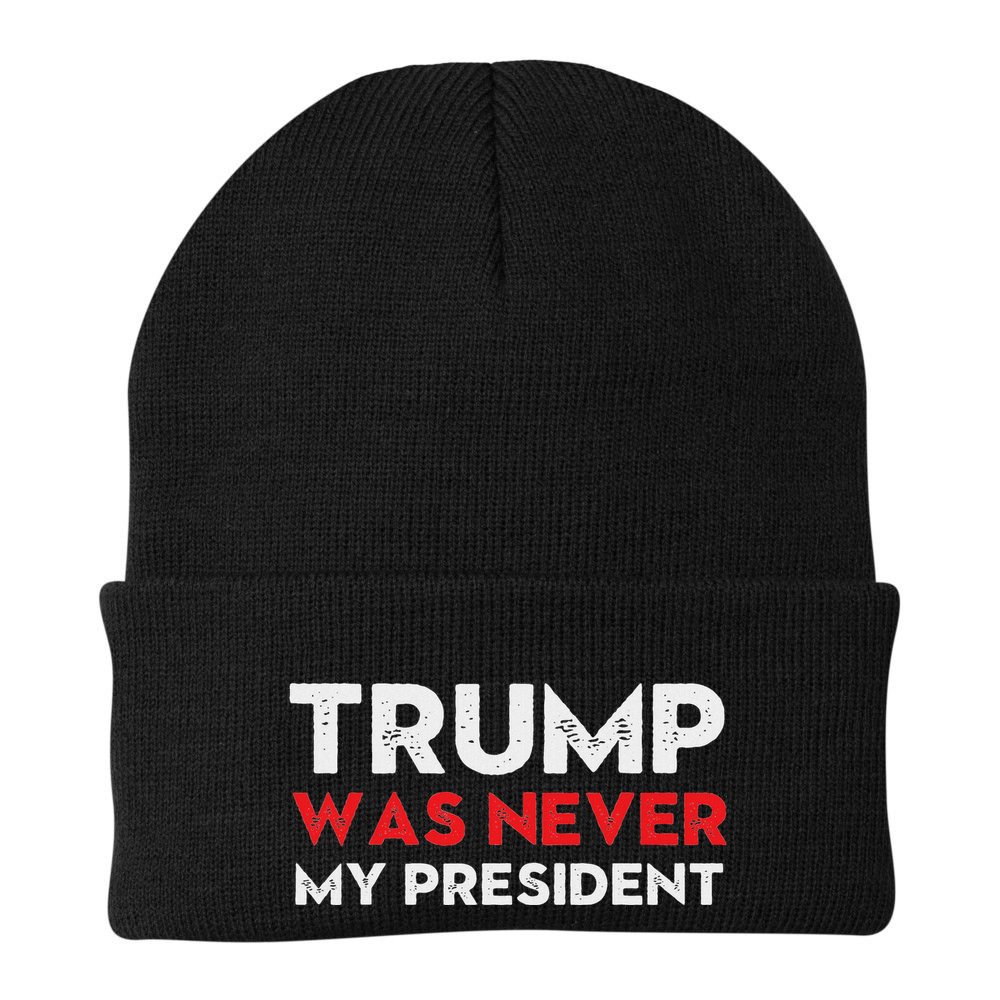 Vintage Anti Trump Was Never My President Trump Lost 8645 Beanie