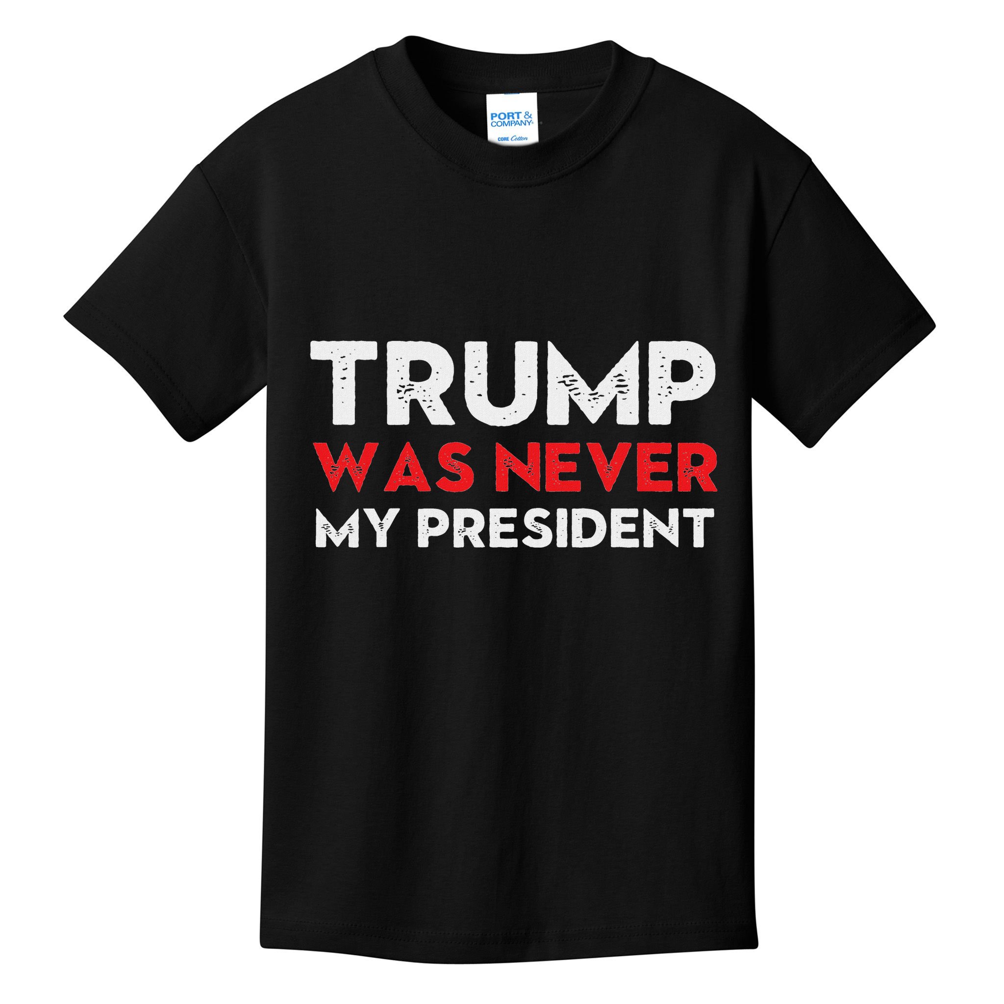 Vintage Anti Trump Was Never My President Trump Lost 8645 Kids T-Shirt