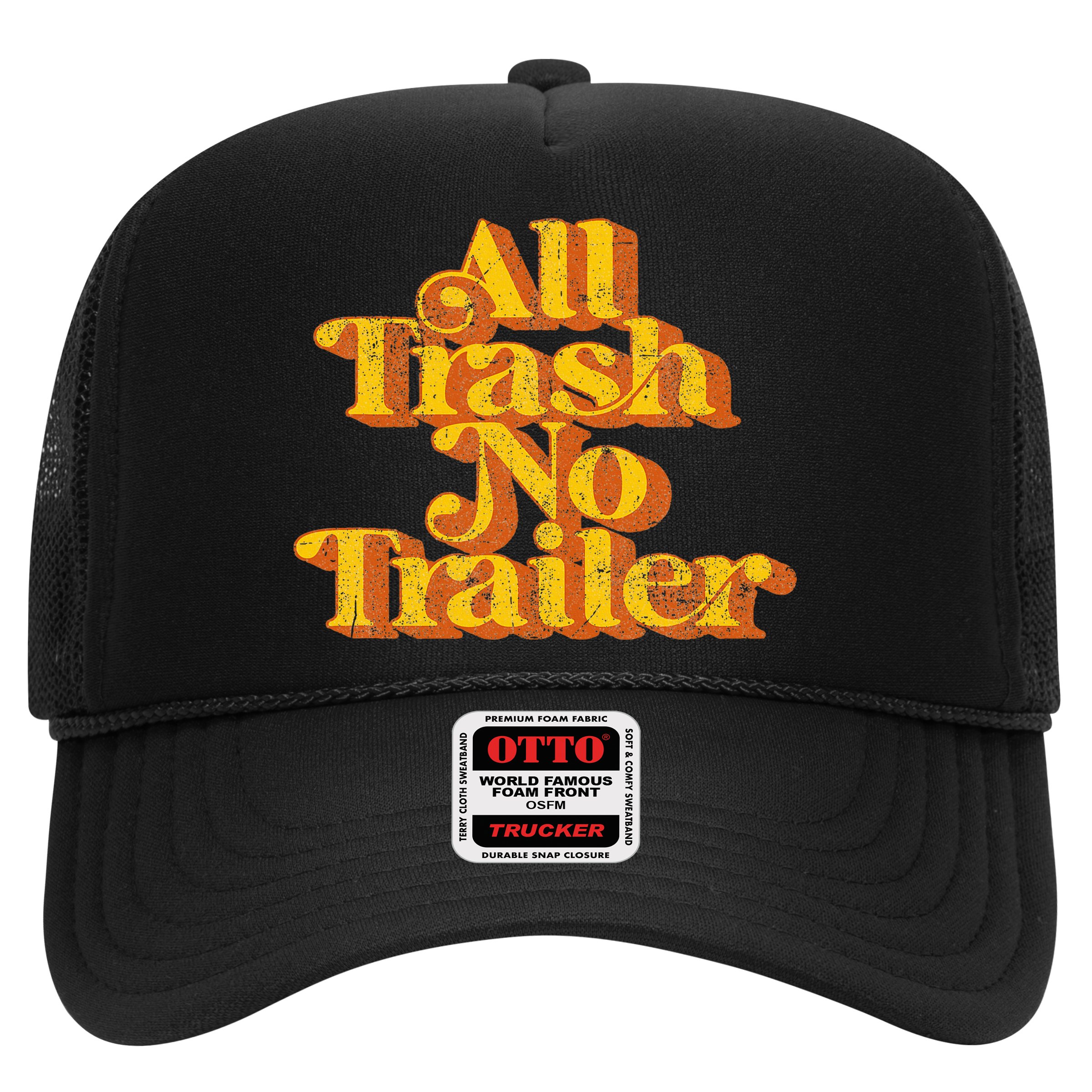Vintage All Trash No Trailer Funny Country Pride Retro 70S Hat