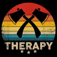 Vintage Axe Throwing Therapy Silhouette Retro Sunset Cooling Performance Crew T-Shirt