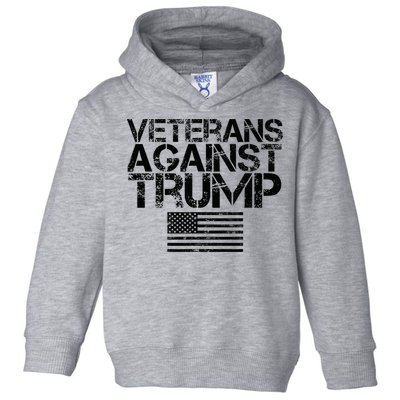 Veterans Against Trump Vintage Patriotic Flag Protest Toddler Hoodie