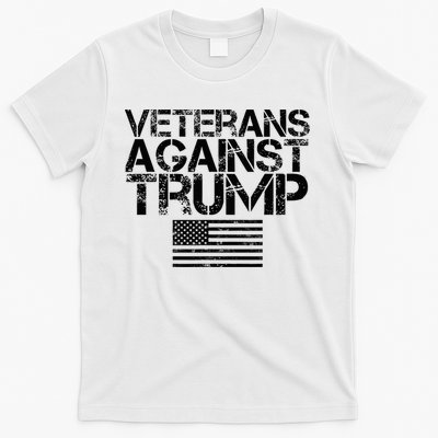 Veterans Against Trump Vintage Patriotic Flag Protest T-Shirt