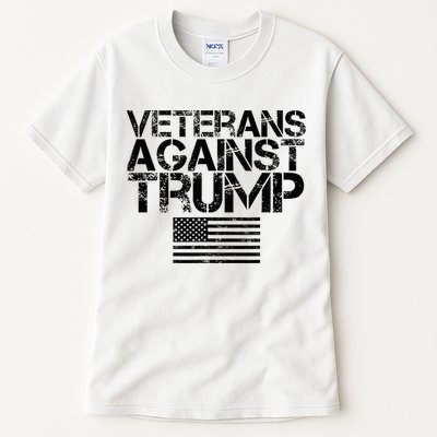 Veterans Against Trump Vintage Patriotic Flag Protest Tall T-Shirt