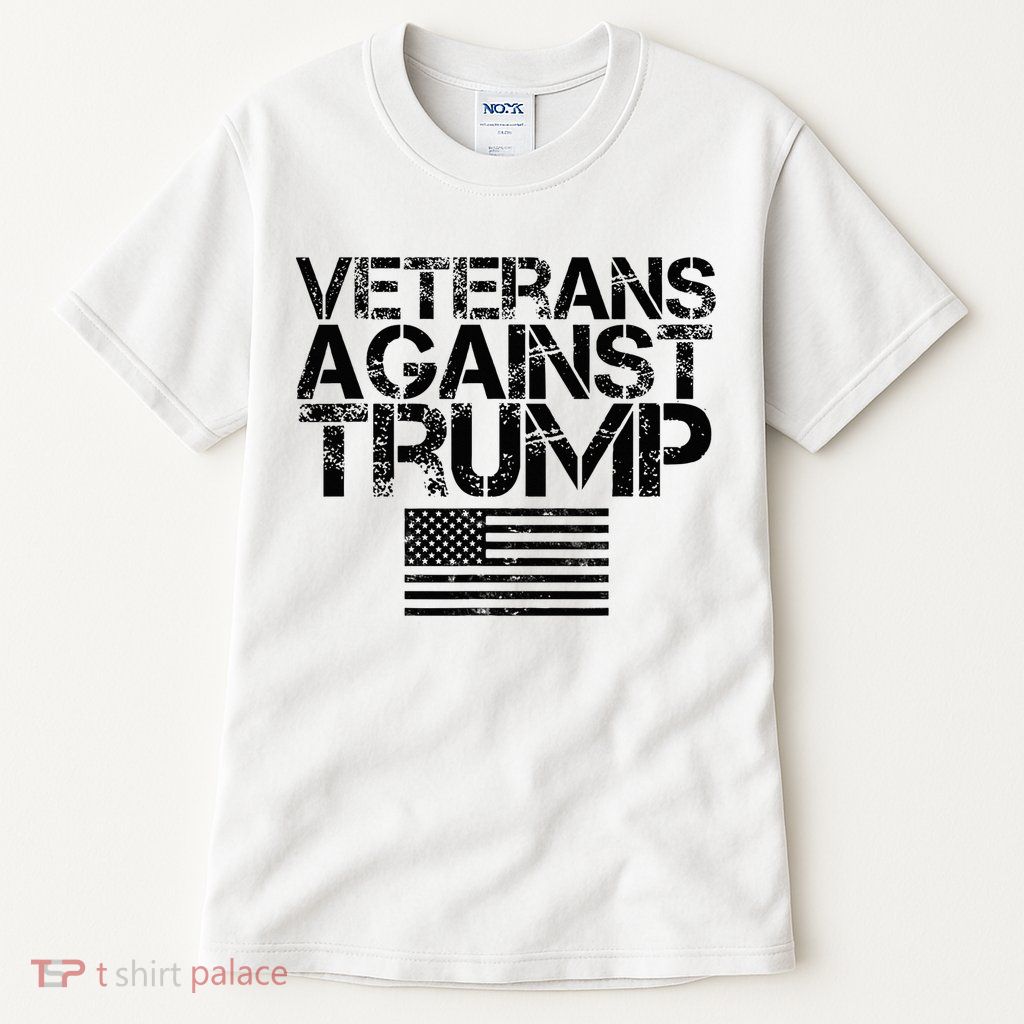 Veterans Against Trump Vintage Patriotic Flag Protest Tall T-Shirt