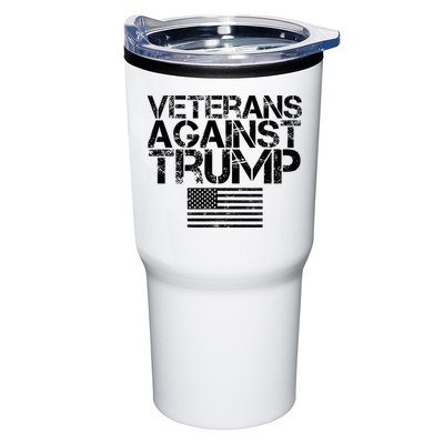 Veterans Against Trump Vintage Patriotic Flag Protest Tumbler