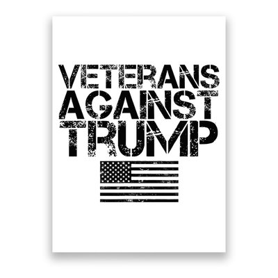 Veterans Against Trump Vintage Patriotic Flag Protest Poster