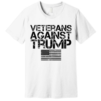 Veterans Against Trump Vintage Patriotic Flag Protest Premium T-Shirt