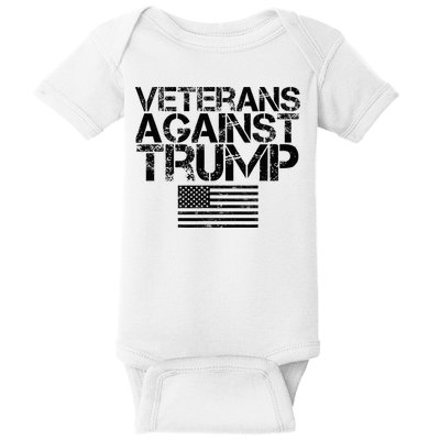 Veterans Against Trump Vintage Patriotic Flag Protest Baby Bodysuit