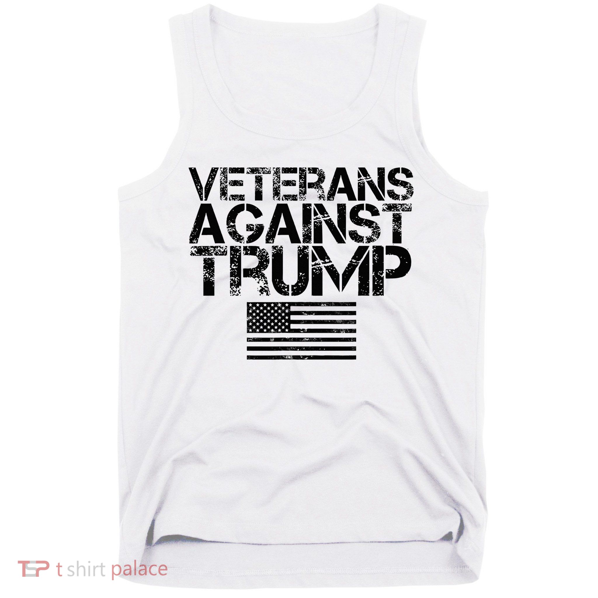 Veterans Against Trump Vintage Patriotic Flag Protest Tank Top