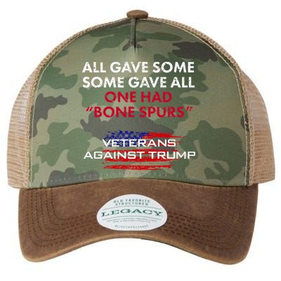 Veterans Anti Trump Draft Dodger Bone Spurs For Vets Legacy Tie Dye Trucker Hat
