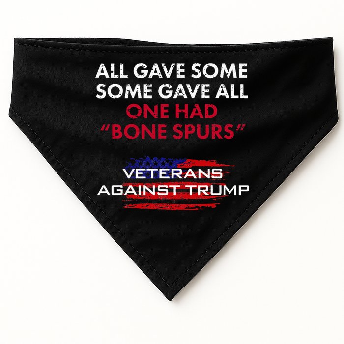 Veterans Anti Trump Draft Dodger Bone Spurs For Vets USA-Made Doggie Bandana