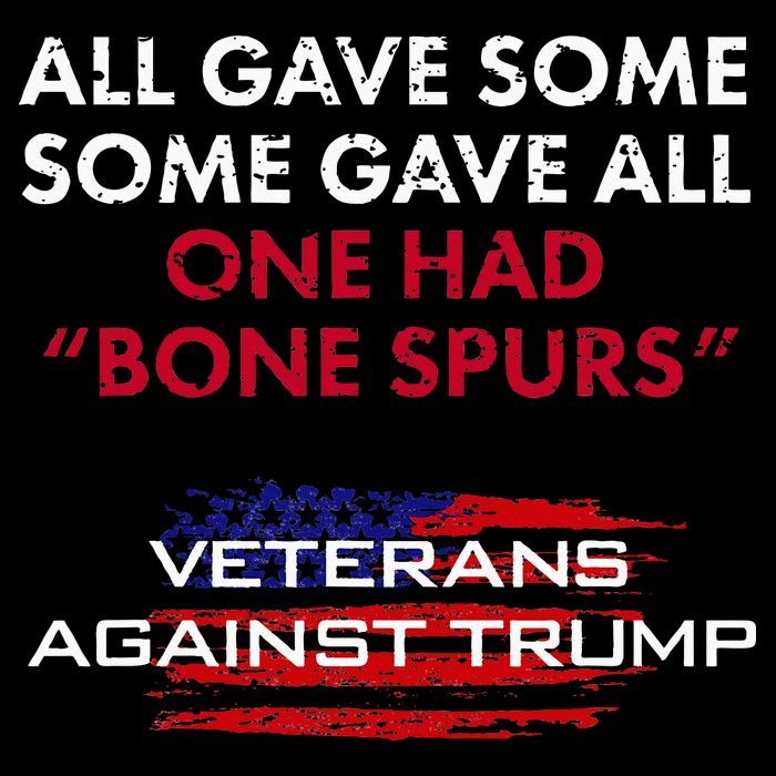 Veterans Anti Trump Draft Dodger Bone Spurs For Vets USA-Made Doggie Bandana