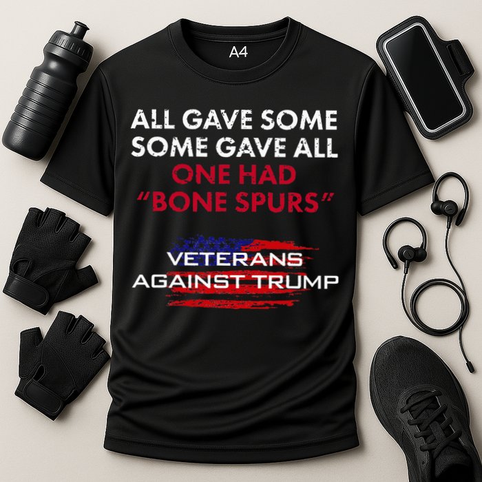 Veterans Anti Trump Draft Dodger Bone Spurs For Vets Cooling Performance Crew T-Shirt