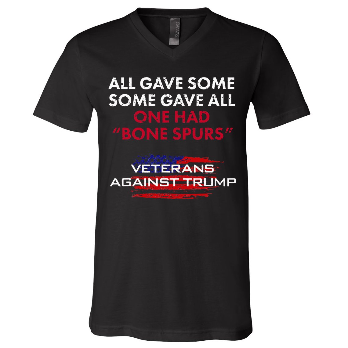 Veterans Anti Trump Draft Dodger Bone Spurs For Vets V-Neck T-Shirt
