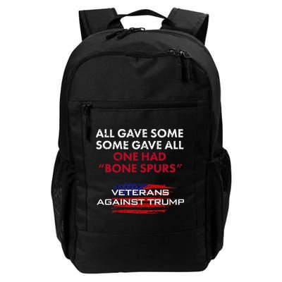 Veterans Anti Trump Draft Dodger Bone Spurs For Vets Backpack