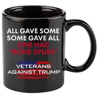 Veterans Anti Trump Draft Dodger Bone Spurs For Vets 11oz C Handle Ceramic Mug